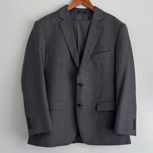 Pronto Uomo Charcoal Suit Jacket and Pants 44R and 38 Waist